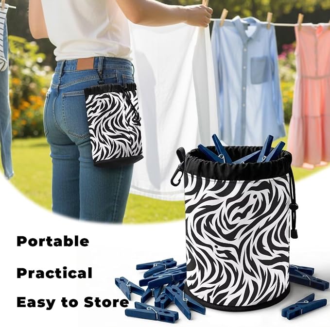 Clothespin Bag with Hooks Planet Sun Moon Hanging Clothes Pin Bag with Drawstring Closure Clothespin Holder, Ventilation Storage Organizer, Machine Washable