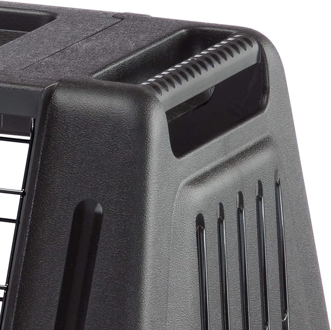 Ferplast Atlas Vehicle SUV Dog Crate, Assembled Car Dog Crate Measures 32L x 20W x 24H & is Ideal for Small to Medium Dog Breeds, Black