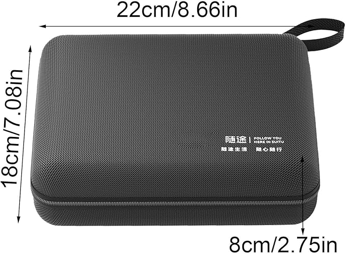 Car Vacuum Cleaner Storage Bag, Eva Storage Bag, Pet Hair Vacuum Organizer, Portable Auto Vacuum Storage Case for Your Car Vacuum Cleaner, Inflatable Pump, Earphone Cable and Sunglasses