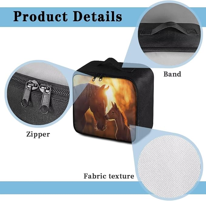 Rnyleeg Sunset Horse First Aid Kit for Home First Aid Bag Empty Emergency Medical Kit Portable Basic Outdoor Essentials Survival Kit