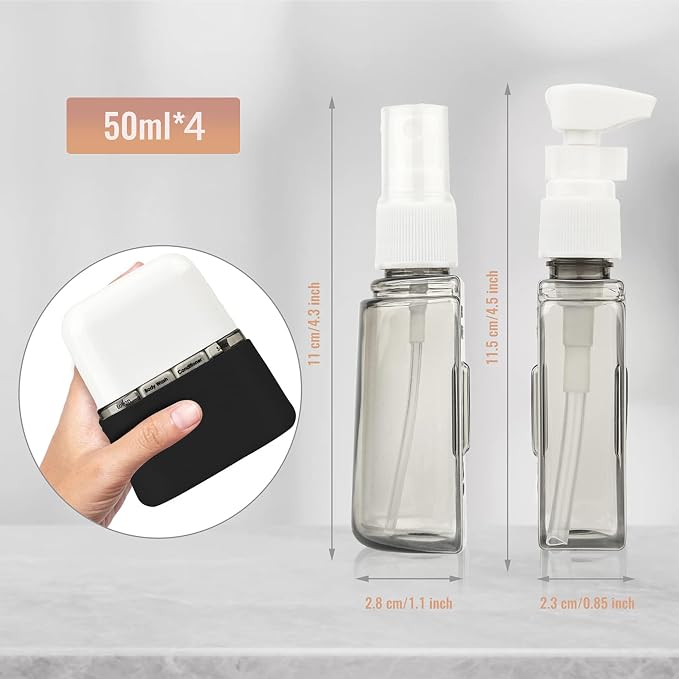 Bpluma Travel Bottles, Leak Proof Containers For Toiletries TSA Approved Airplane Accessories Kits For Liquid With Labels | For Toiletries TSA Approved Airplane Accessories Kits For Liquid With Labels