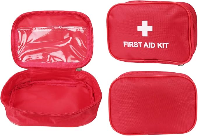 6 Pack Empty First Aid Kit Bag, Lightweight Empty First Aid Bag for Emergency at Home, Office, Car, Outdoors, Boat, Camping, Hiking(Bag Only)