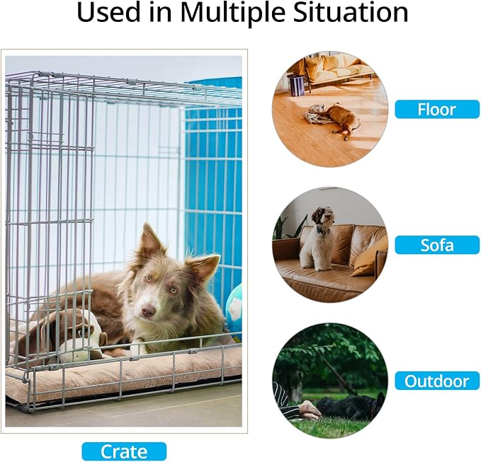 Dog Crate Pad Washable Dog Bed for Crate Medium Cozy Mat 36-Inch Cream | Ultra Soft Kennel Pad,Anti-Slip Bottom,Fits for Most Metal Crates,Comfortable Sleeping Pet Mat