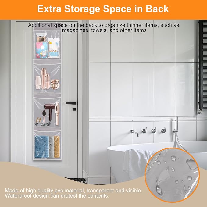 Over Door Organizer and Storage, Hanging Toy Holder with Removable Pouches | Toddler Room Wall Stuffed Animal Storage Bag Case, Kids Playroom Closet Back of Door Organization for Building Block, Puzzle