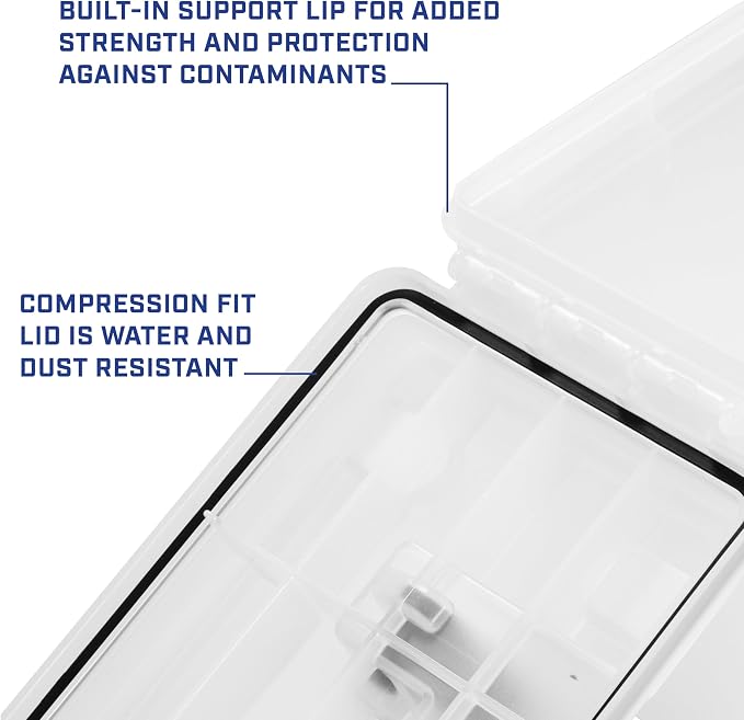 Sheffield Ammo Box Made in USA, Stackable Lockable Ammo Storage Box, Frost | XL & Standard Lockable Storage Box, Water & Dust Resistant Dry Box, Secures Hunting Gear, Gun Accessories, Supplies, Bullets