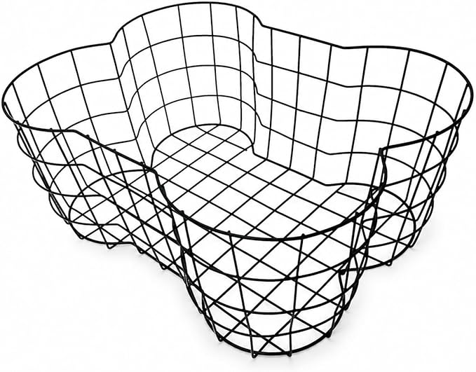 OtterPets Metal Dog Toy Basket Bone Shaped Indestructible Dog Toy Bin 17x13 | 17" long, 13" wide, 7" tall, metal wire dog storage organizer, dog toy bin, dog toy box, pet toy basket, dog toy storage