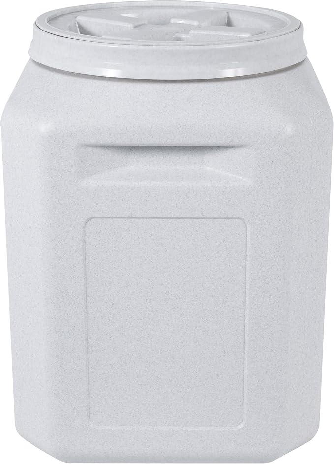 Vittles Vault Airtight Pet Food Storage Container + Scoop, Fits Up to 50lbs | Stores Dog Kibbles, Bird Seed, Oatmeal, Rice, Flour and Cereal in BPA Free Plastic, Sealed Airtight, Made in USA, with Scoop