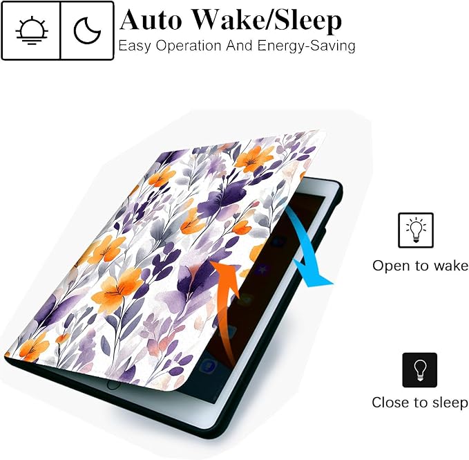 for Microsoft Surface Pro 8-13" 2021 Tablet Case,Auto Wake/Sleep,Adjustable Stand Protective Cover - Watercolor Floral