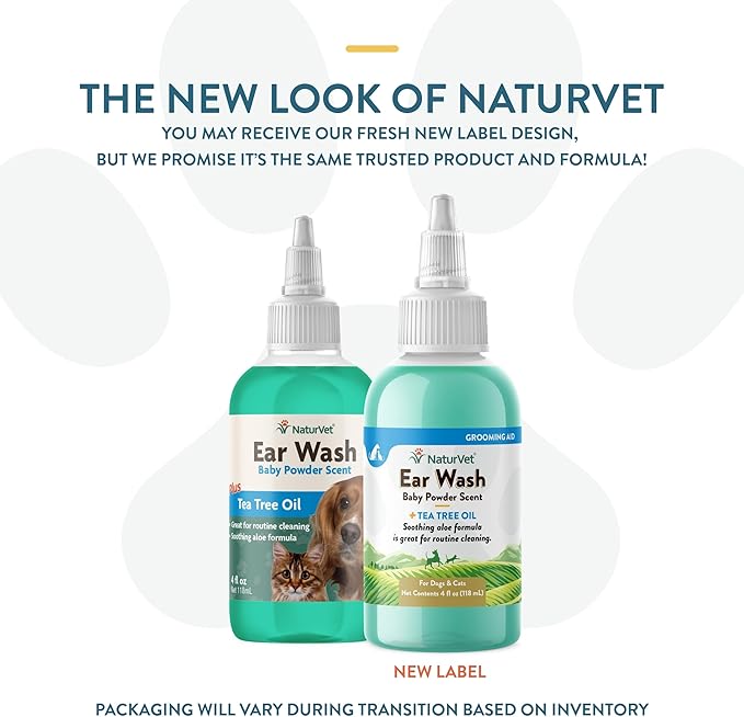 Ear Wash w/Tea Tree Oil (Aloe & Baby Powder scent) 4 oz