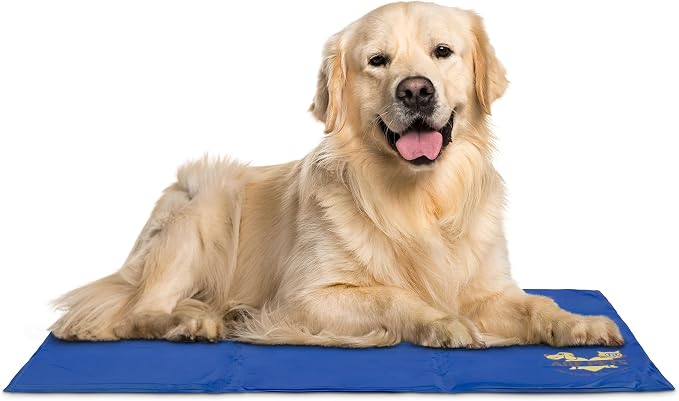 Arf Pets Dog Cooling Mat - Solid Gel Self-Cool Pad | Durable & Non-Toxic | No Water, Electricity, Batteries or Refrigeration Needed | For Beds, Kennels & Crates| 31" x 37"