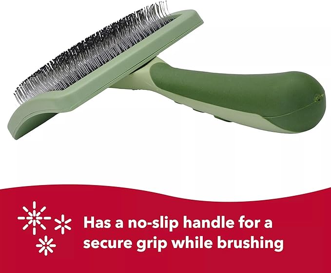 Coastal Pet Hair Brush for Dogs of All Types - Safari Curved Slicker Brush - Pet Grooming Tools for Shedding - Dog Pin Brush for Detangling - 7.5 x 4.5 inches
