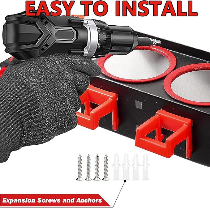 Spray Bottle Holders, Spray Bottle Rack Storage,2 Pack with Cleaning Brush | Wall Mounted Spray Paint Can Rack,Spray Bottles Holders Wall Mount, Spray Can Holder Rack,Cleaning Detailing Tools