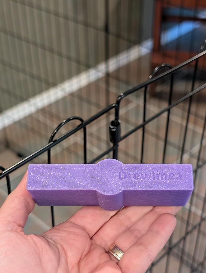 Pet Playpen Square/Rectangle Shape Keeper - 8 Brackets (4 Corner + 4 Straight) Configuration Stabilizer for Wire Metal Exercise Pen - Dog Puppy Bunny Kennel Clamp Holder (Lavender (Light Purple))