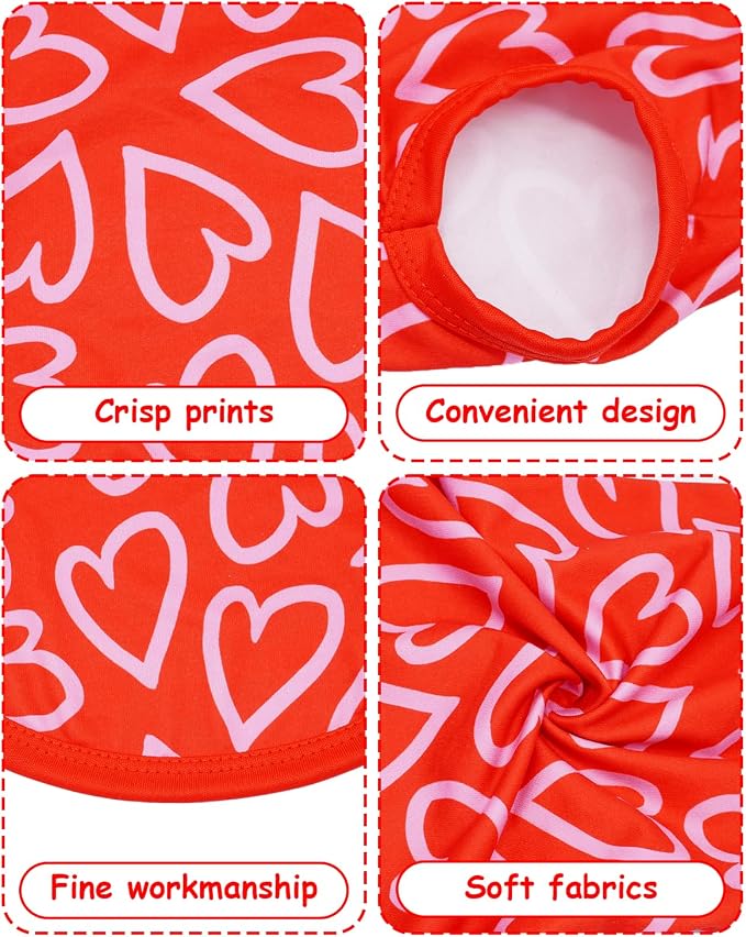 PET SHOW 4 Pack Valentines Dog Shirts XS for Extra Small Doggies Boy Girl | Breathable t-shirts for cats,polyester,sleeveless vest,holiday birthday puppy clothes tank top