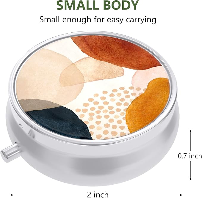Pill Box, Small Pill Case for Purse & Pocket, Travel Medicine Organizer | Cute Travel Medicine Organizer, Portable Medicine Container Holder to Hold Vitamins, Medication, Fish Oil & Supplement