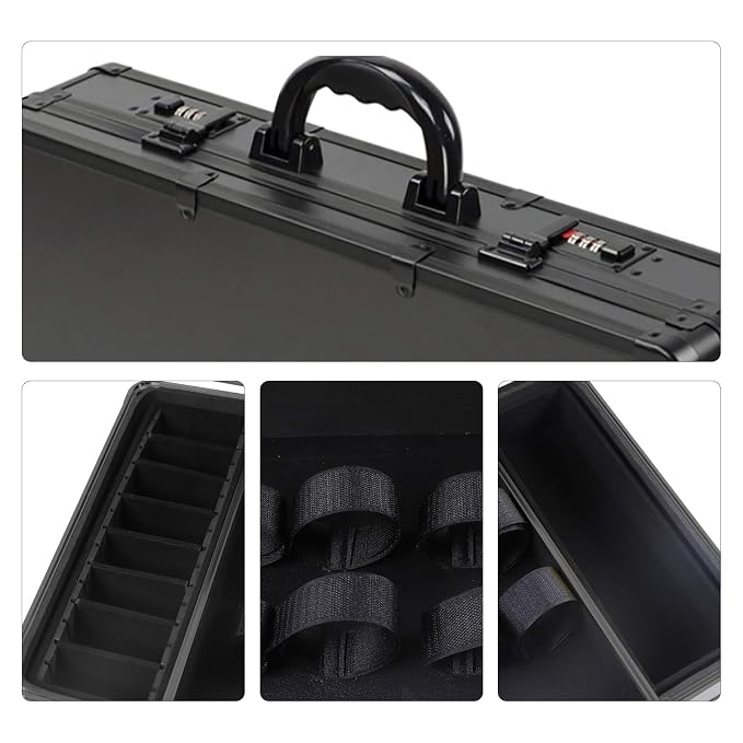 CNCEST Beauty Salon Barber Case,Hair Stylist Tool Kits Organizer,Professional Barber Travel Carry Case for Hair Scissors Tools Hair Stylist Pet Groome,Barber Carrying Case with Code Lock