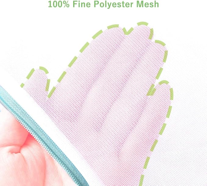 OTraki 2 PCS Mesh Laundry Bags, 16 x 20 inch Net Washing Bag with Zips Laundry Bags for Washing Machine Delicates Laundry Bag for Socks Bra Stockings Garment Underwear