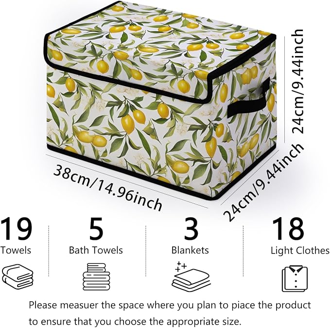 Stackable Storage Bins with Lids,Closet Organizers Fabric Box for Home and Office,Blanket Clothes Organizers,Under Bed Storage Containers 3 Pack