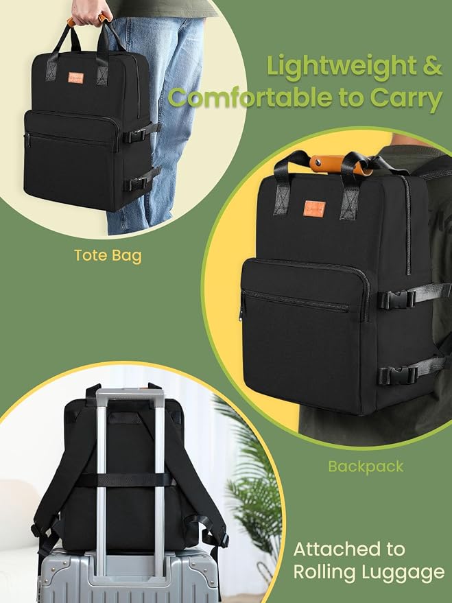 DELOMO Dog Travel Bag, 25L Airline Approved Dog Travel Backpack Set, Black | 2 Food Containers + 2 Collapsible Bowls + 1 Waterproof Mat, for Weekend to Week-Long Pet Travel, Camping, Road Trips
