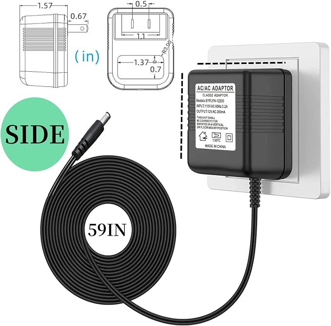 12V Power Adapter for PetSafe Drinkwell 360 Dog Cat Water Fountain Compatible with PetSafe Pump Power Supply（PAC00-13206 ）
