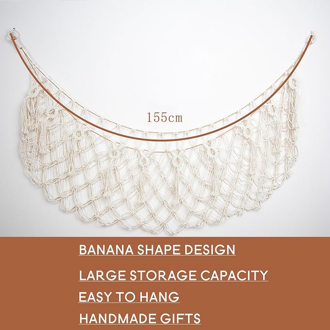 Amdermi Stuffed Animal Hammock Corner Wall, Boho Macrame Plush Toy Net for Stuffed Animal Storage, Hanging Toy Holder for Nursery, Playroom, Kids Room