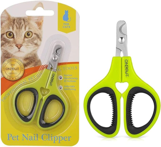 Pet Nail Clippers, Update Version Cat & Kitten Claw Nail Clippers for Trimming, Professional Pet Nail Clippers Best for a Cat, Puppy,Rabbit, Kitten & Small Dog,Sharp & Safe (Green)
