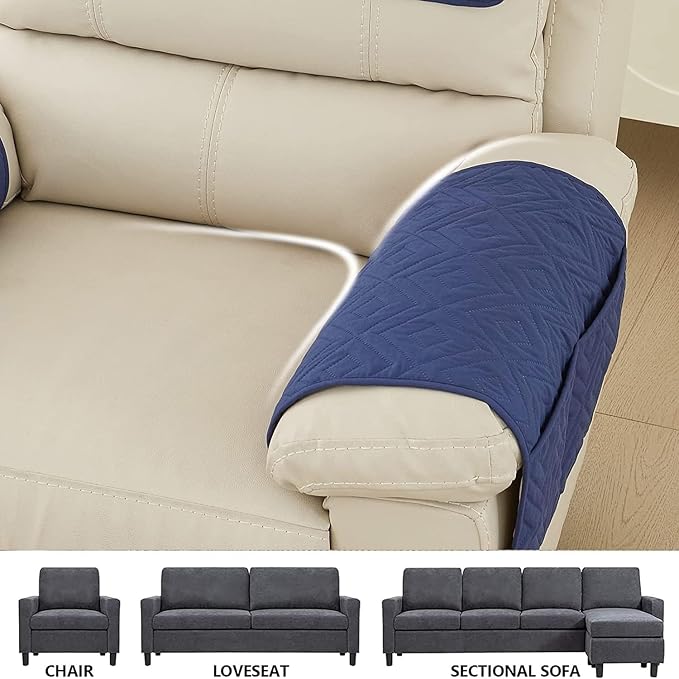 XMAYODS 3 Pcs Recliner Covers Sherpa Arm Covers for Recliner Chair with Storage Pockets Headrest Cover for Recliner Chair Armchair Slipcovers for Sofa Recliner Protector (Color : #7)