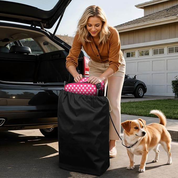 Magshion 3-Wheel Pet Stroller for Small/Medium Dogs & Cats, Up to 33lbs | Foldable Travel Jogger w/ Breathable Mesh Cover, Lightweight Design, Safety Tethers, Cup Holder & Storage Basket