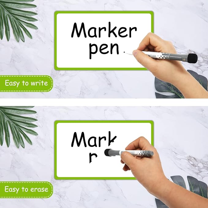 Colored Border Magnetic Labels 5x3 Inch 40 Pieces, Reusable Magnetic Dry Erase Labels for Whiteboards, Locker, School, Classroom, Office, Home