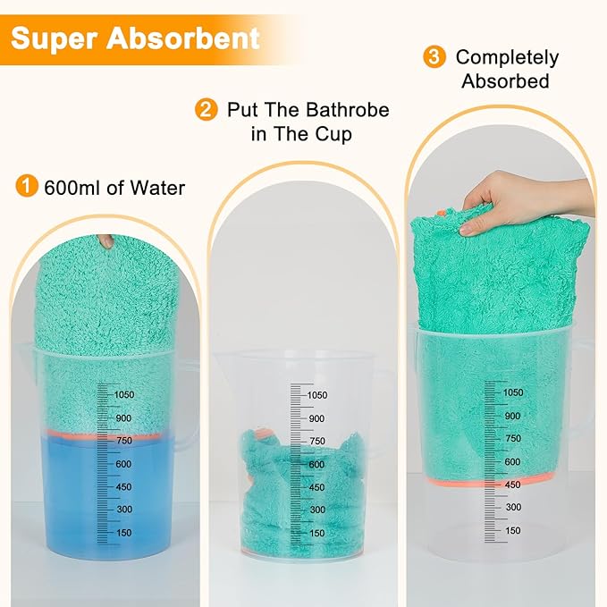 Dog Bathrobe Super Absorbent Dog Towels Large Quick Drying Robes for After Bath Soft Adjustable Warm Keeping Dogs Towel(S-XXL)