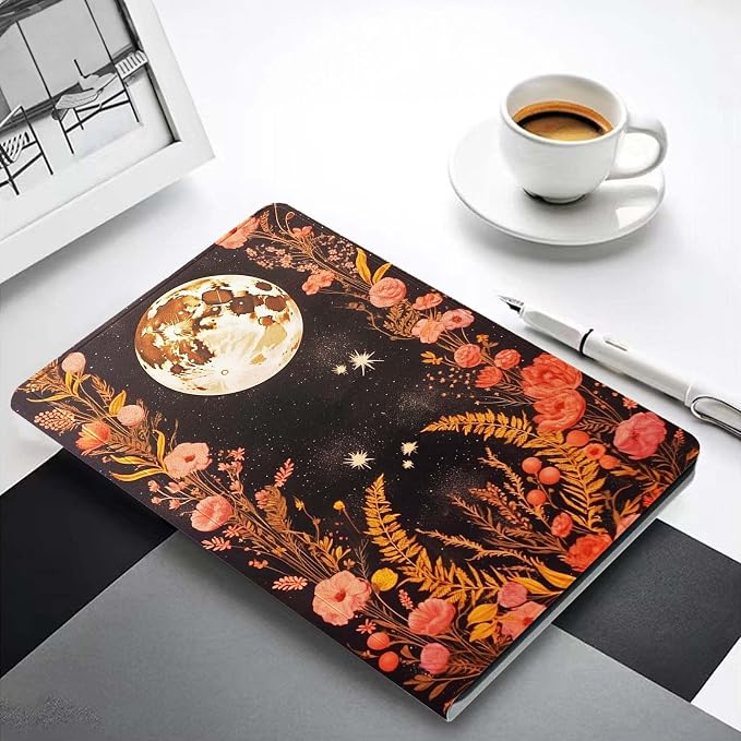 for Samsung Galaxy Tab A 10.1 Tablet Case 2019 Model T510 T515 T517,Premium Leather Folio Stand Auto Wake/Sleep,Multiple Viewing Stand,Moonlit Garden