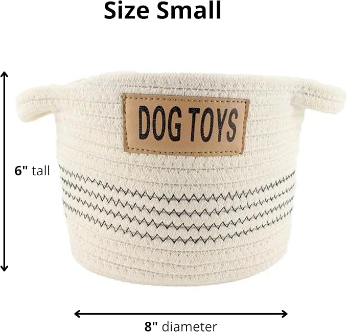 Midlee Dog Toy Rope Cotton Basket (Small)