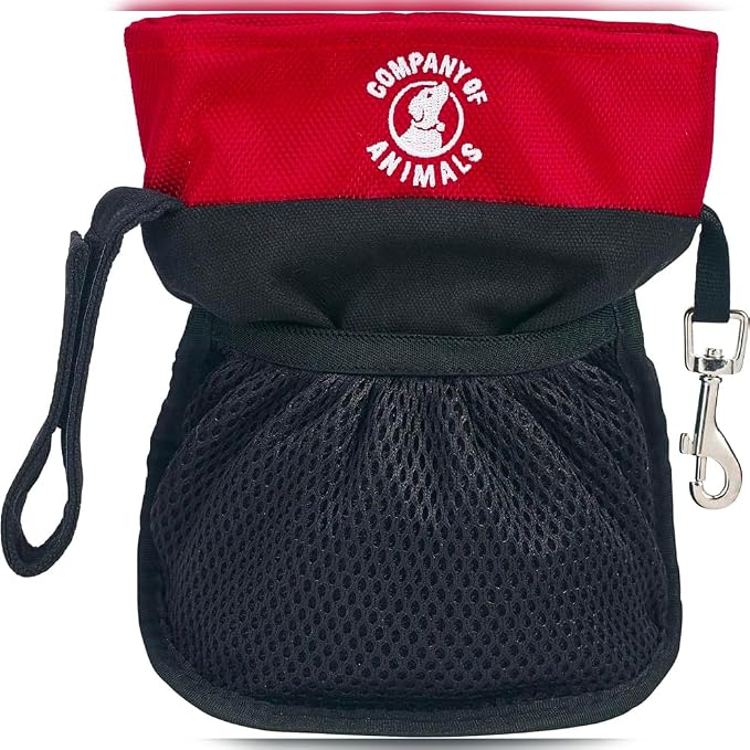 Company of Animals Pro Treat Bag, Clip & Belt Attachment, Zipped Pocket, Magnetic Closure, Waterproof Outer Treats Pouch, Clips for Accessories, Ideal for Dog Walking, Dog & Puppy Training