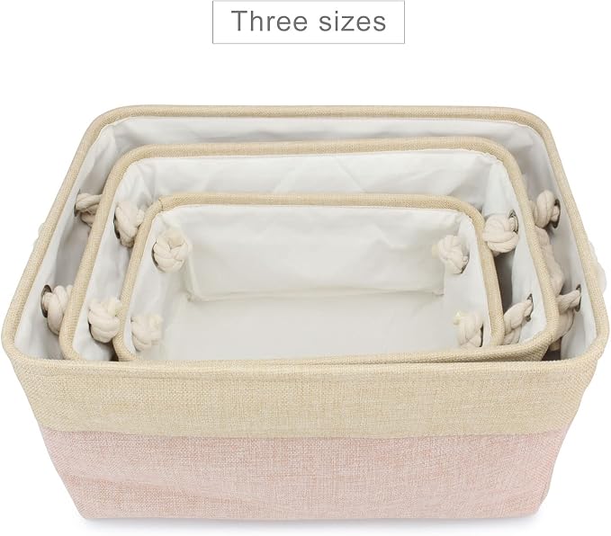 Personalized Dog Toy Storage Basket Bin Collapsible Customized Pet's Name Storage Box Organizer for Dog Toys, Clothing, Apparel & Accessories (Pink, L)