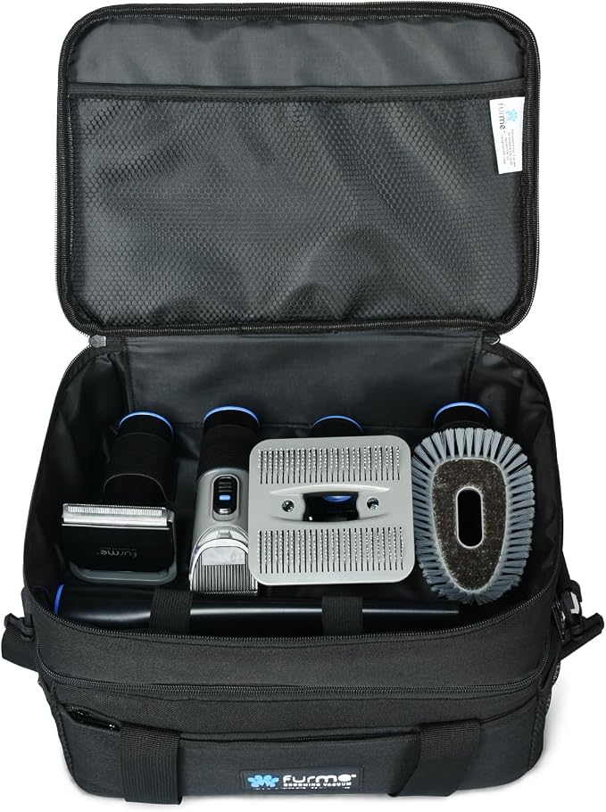 FURME Carrying Case for FM-01 Original Grooming Vacuum Kit - Lightweight Bag with Multiple Compartmans & Pockets, Suitable for Traveling and Storage