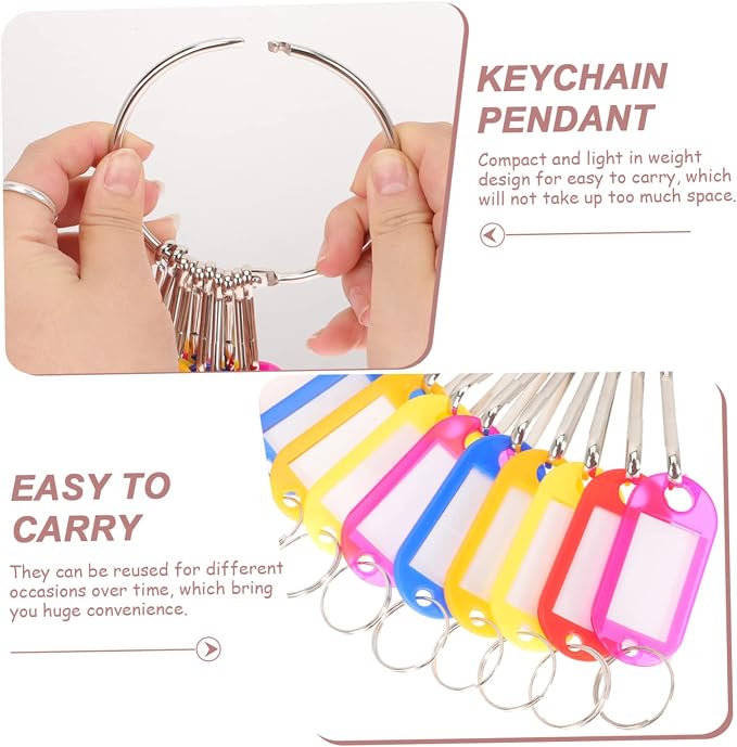 DOITOOL 1 Set Multi Functional Key Tags Key Chain Labels for Easy Identification and Organization Office School and Home