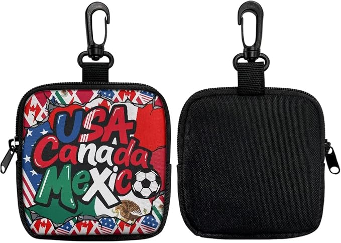Dog Treat Pouch Lightweight Small Dog Treat Bags Training Pouch Pet Food Bags for Puppy Cat Rabbit Snack Dispenser for Training Outdoor Use America Canada Mexico Soccer Flags