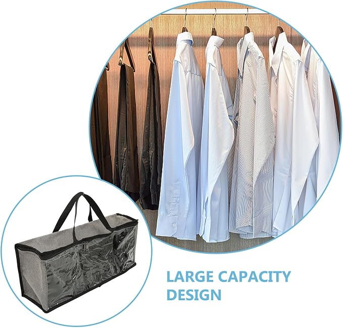 VICASKY Large Capacity Hat Carrying Case for Travel with Portable Handles, Oxford Cloth and Pvc Film Material, Easy to Carry Baseball Cap Organizer Bag