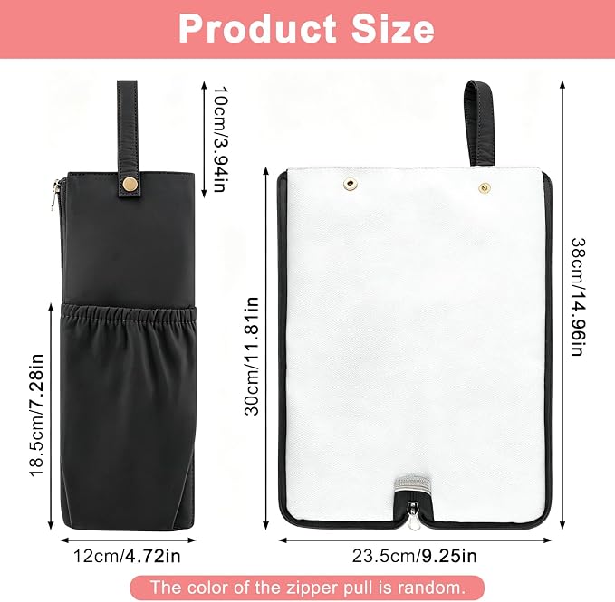 2-in-1 Hot Tools Travel Bag, Heat Resistant Holder & Mat for Hot Tools | Hair Straighteners Curling Iron Flat Iron Hair Tool & Hot Tools Bag