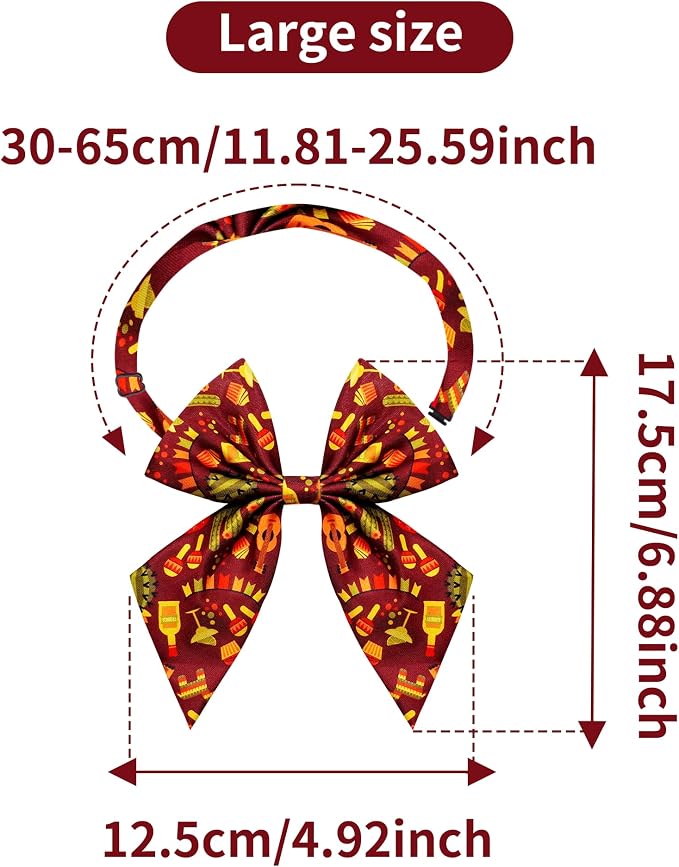 PET SHOW 10 Pack Mexican Sailor Dog Bowties for Large Dogs