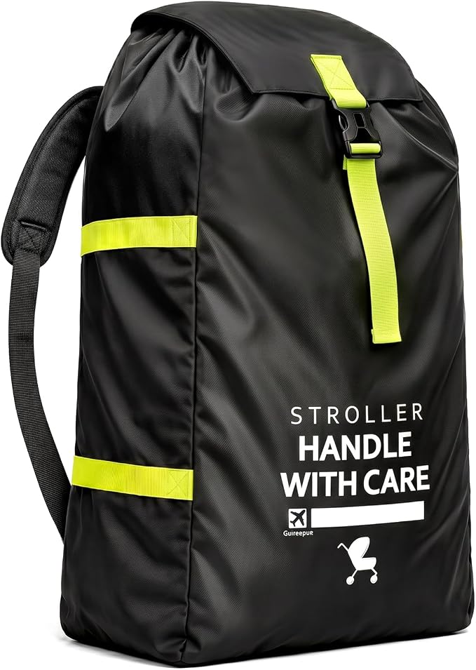 Large Stroller Bag for Airplane: 47"H x 24"W x 15"D Travel Stroller Cover | Stroller Travel Bag with Shoulder Handle, Baby Air Travel Essentials Fit Most Large Double Jogging Stroller Chicco Graco