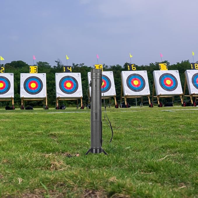 Lightweight Arrow Tube Holder Stand Round Base for Indoor Archery Practice, Portable and Foldable Bow Arrow Storage Rack Compatible with Recurve Bow and Target Shooting