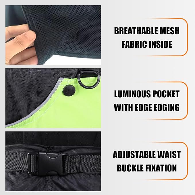 Dog Trainer Apron with Multi Pockets and Waist Strap Adjustable Dog Training Pant Waterproof Dog Training Shorts Dog Handler Clothing for Outdoor Training Activities Black XL
