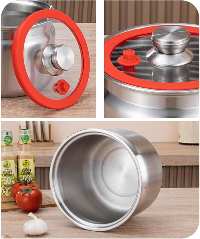 hejhncii Stainless Steel Airtights Food Containers Large Capacity Locking Lids Ideal for Flour Rice Sugar Dry Goods Storage Kitchen Storage Jars
