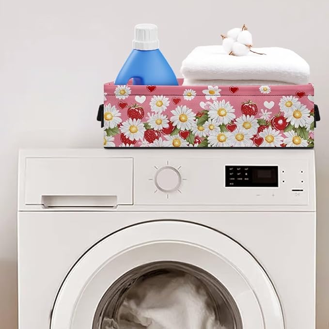 Daisy Toilet Paper Organizer Bathroom Basket Back of Toilet Tank Paper Storage Basket Versatile Shelf Bins Decorative Paper Basket Bathroom Decor Accessories