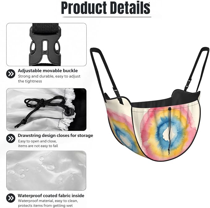 Color Circle Wash Car Seat Organizer-Backseat Storage Bag for Travel | Waterproof Durable. Holds Snacks Gear Essentials. Fits Most Cars.