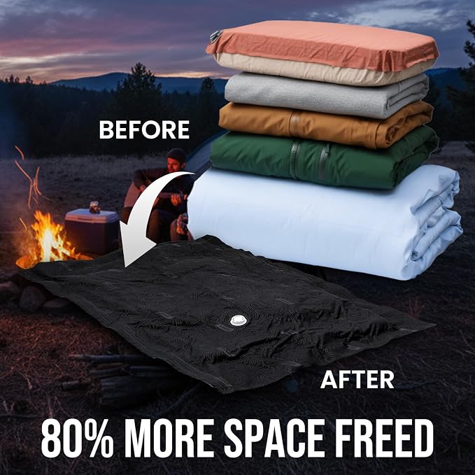 TAILI 5 Pack Outdoor Vacuum Storage Bags,Travel Compression Bags 39x29 inch | Tear-Proof Vacuum Seal for Camping, Cushion, Clothing, Waterproof, Wearproof, Punctureproof