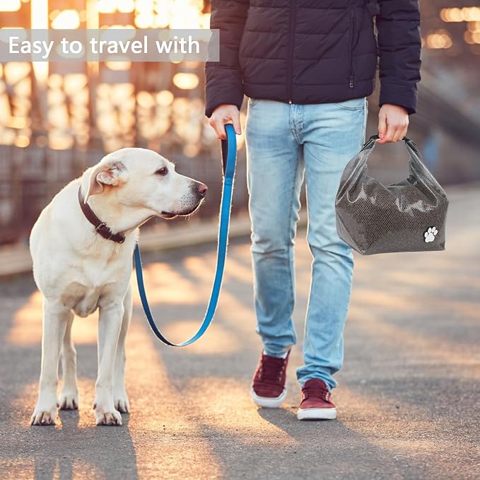 Travel Dog Food Container Set of 2,Large Capacity Pet Food Storage Bag,Reusable Dog Food Storage Container 3.3lb/5.7lb,Pet Safe,Foldable,Is Easy to Use,Plastic is Durable and Water Proof