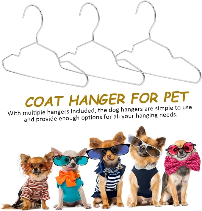 Cabilock 10pcs Pet Clothes Hanger Elegant Organizer for Cats Dogs Non- Rack for Pet Apparel Storage Stylish Dog Cat Clothing Hangers
