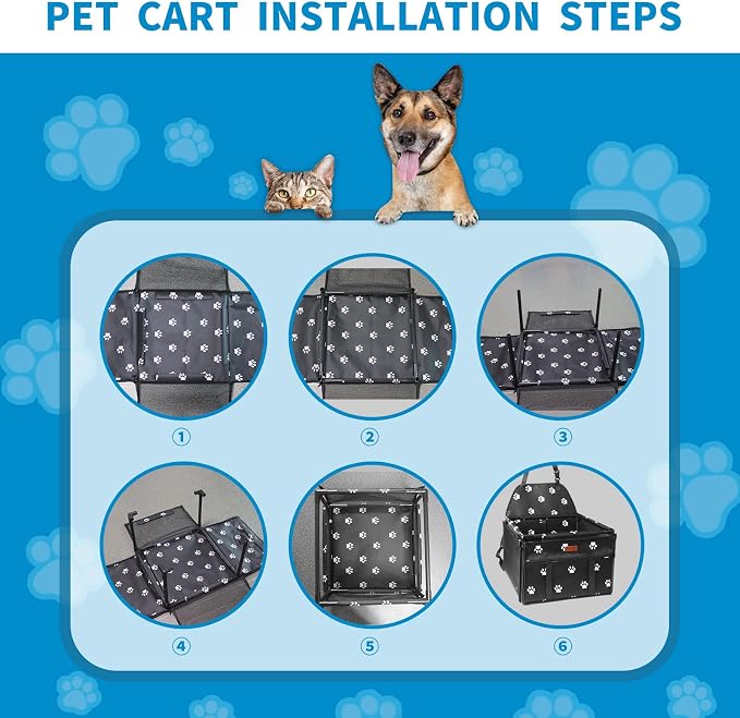 BYGD Pet Dog Booster Seat, Stable Suitable for Small and Medium Pets | Small Dog Car Seat,with 12 PVC Upgraded Support Tubes and Clip-On Safety Leash, Breathable, Foldable Pet Car Portable Basket